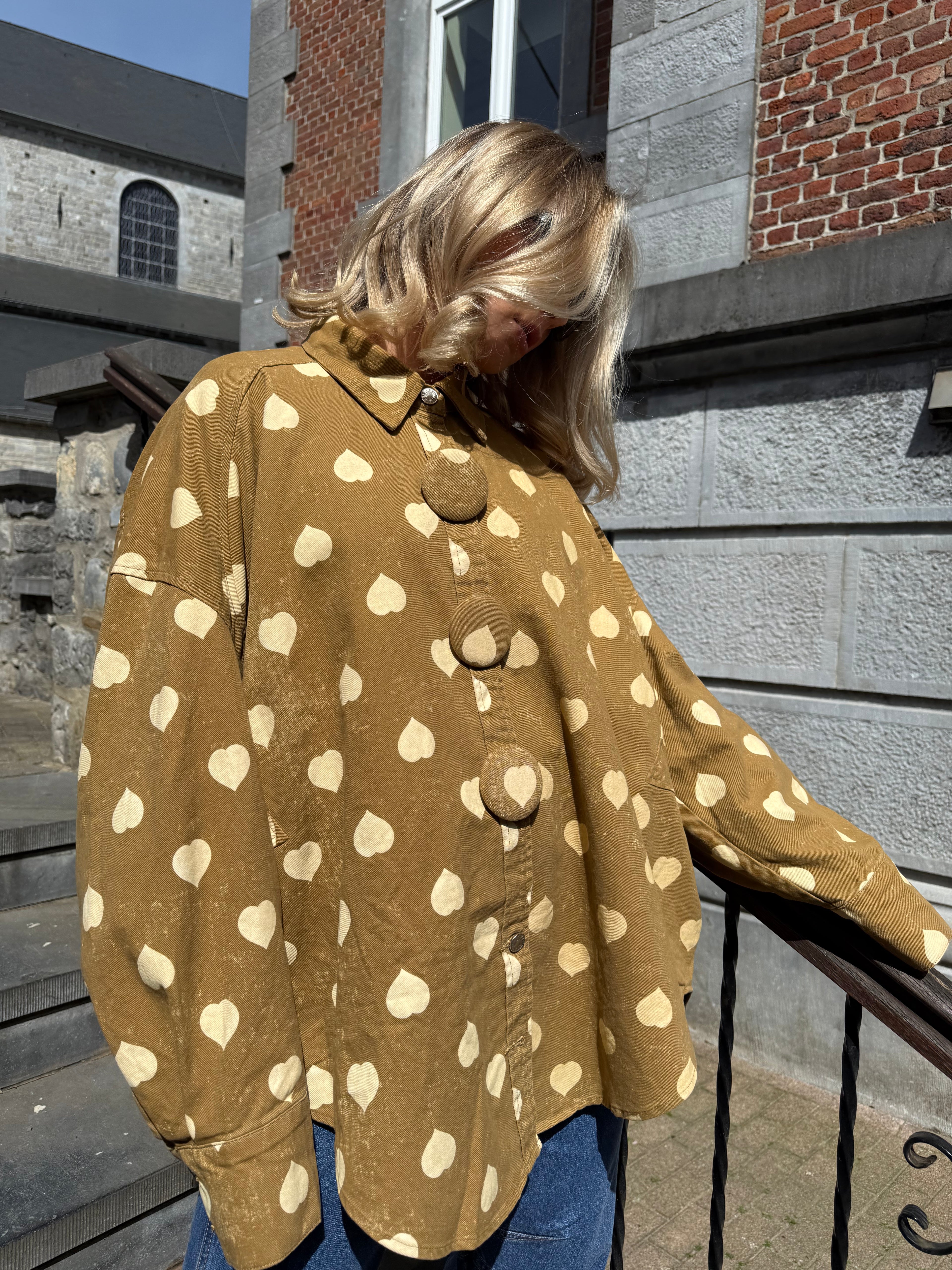Lola - Chemise oversize à cœurs - mode femme Kefi Concept Store