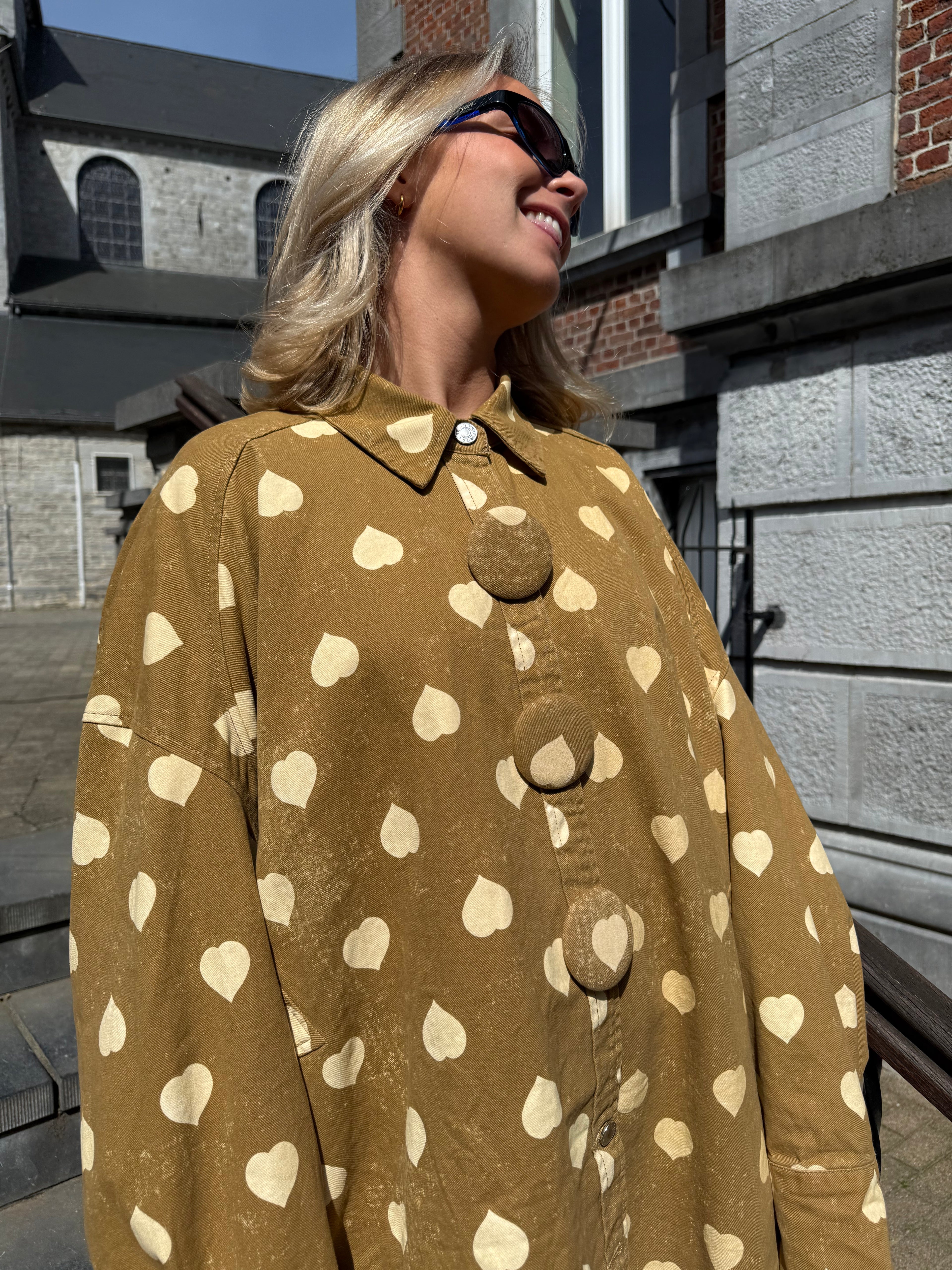 Lola - Chemise oversize à cœurs - mode femme Kefi Concept Store