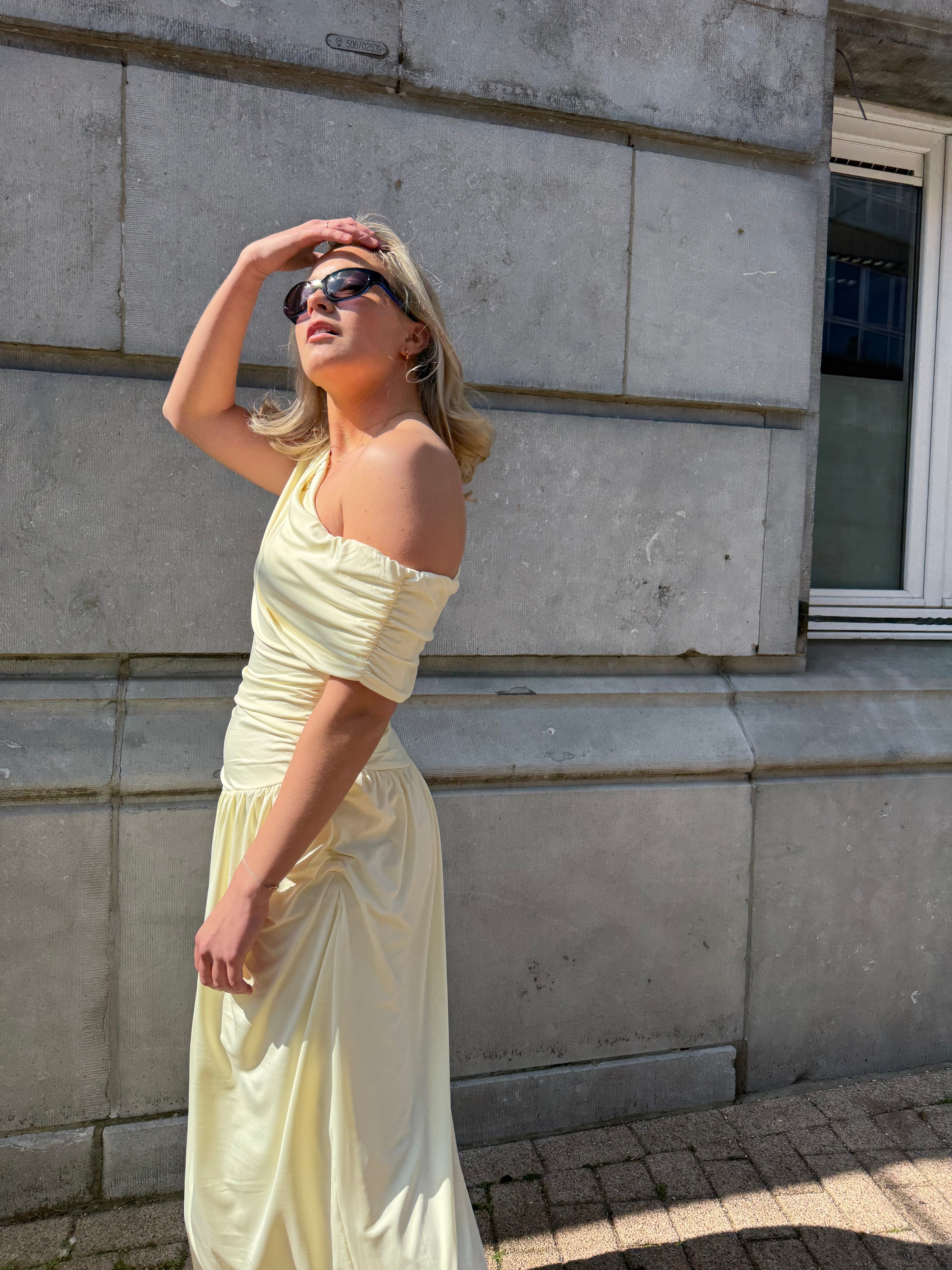 Robe Muse drapée une épaule - mode femme Kefi Concept Store