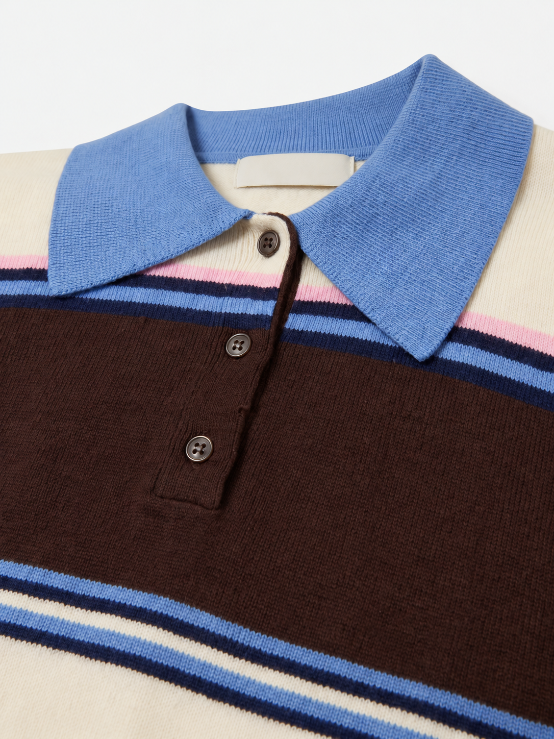 Pull Milo – Rayé chocolat, écru et bleu