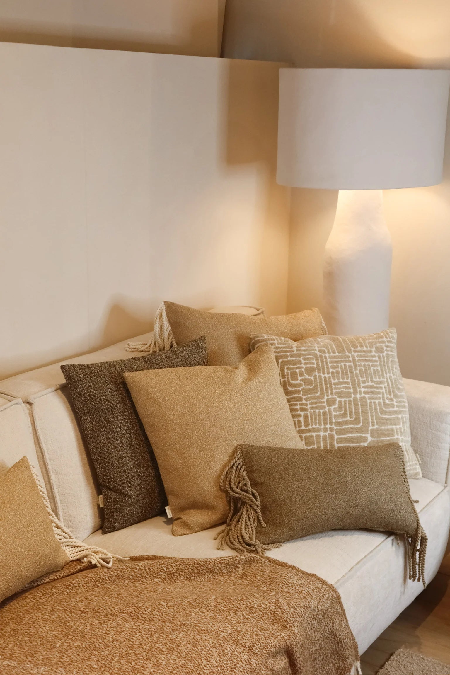 Coussin à franges 30x50 cm