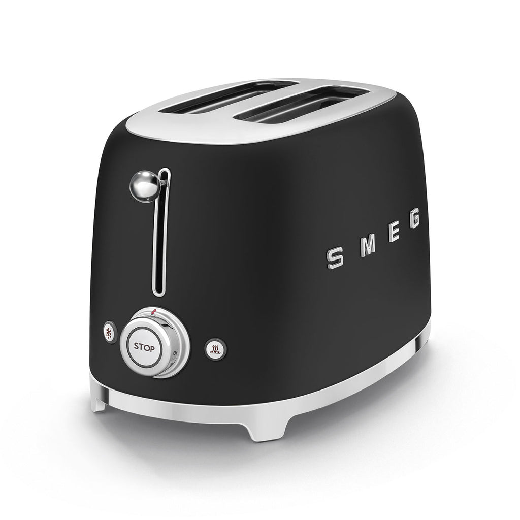 Toaster 2 fentes / 2 tranches Noir, Mat Années 50