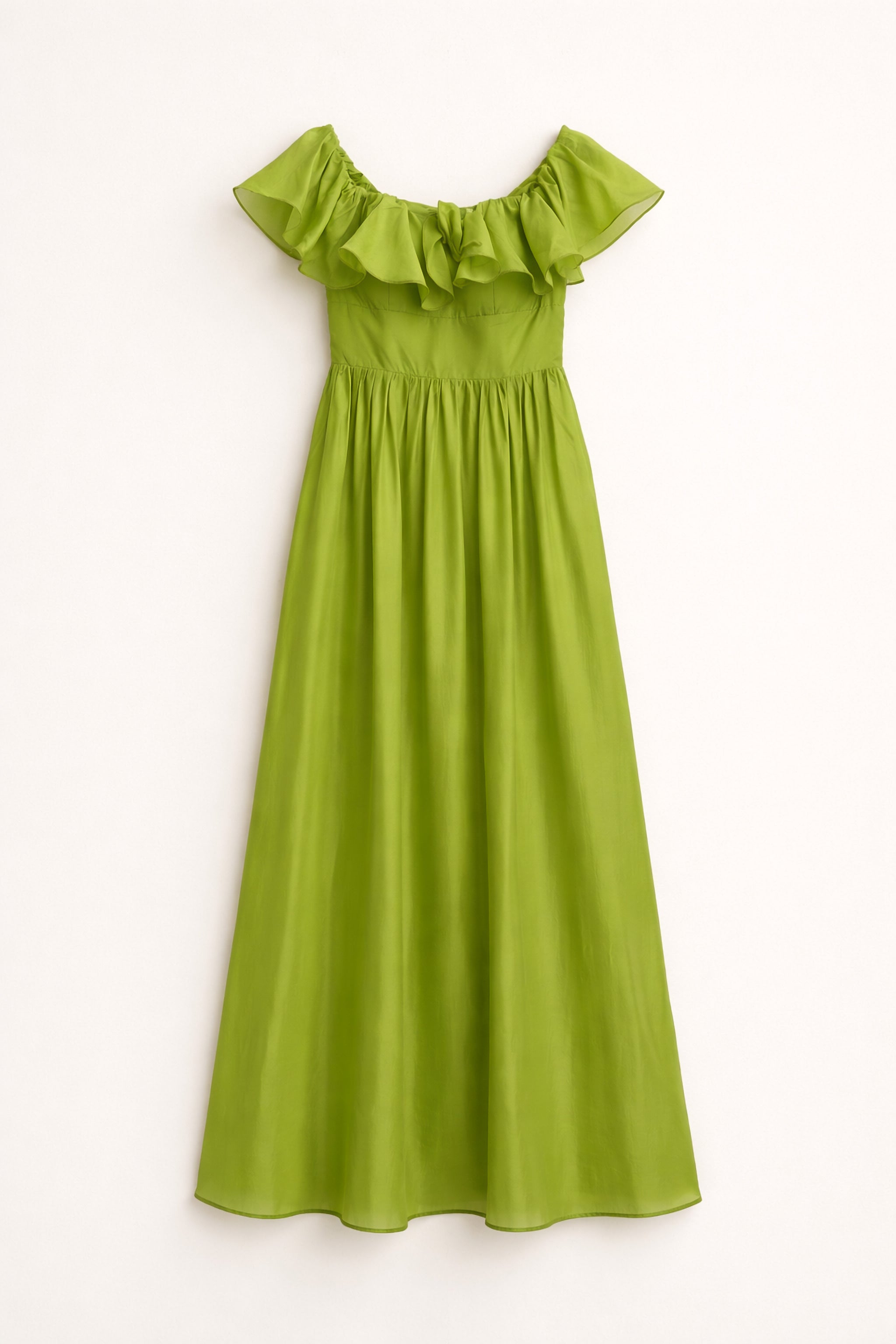  💚 ROBE LONGUE OFF SHOULDER vert