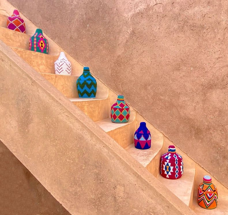 Paniers berbères multicolores - déco maison Kefi Concept Store