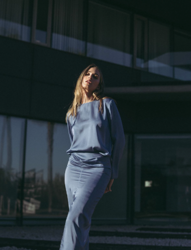 Daya - jupe drapée en satin