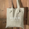 Tote-Bag noeuds "Sister géniale" - accessoire tendance Kefi Concept Store