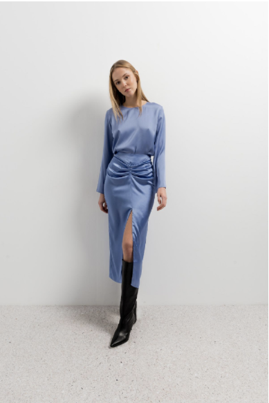 Daya - jupe drapée en satin