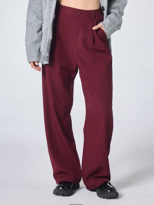 Pantalon Zahia burgundy - mode femme Kefi Concept Store