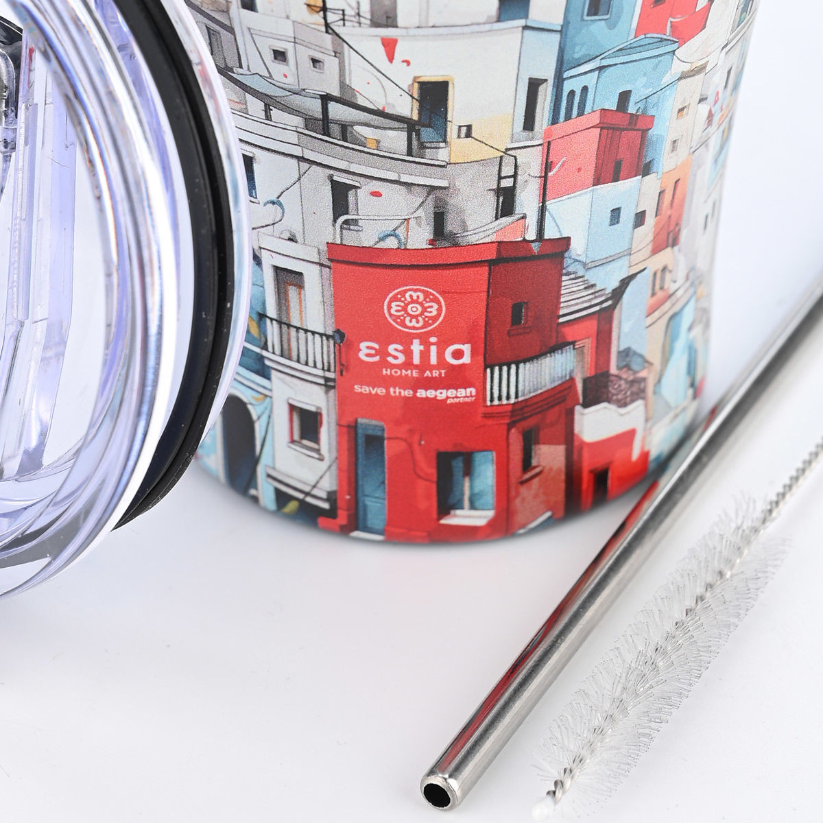 INSULATED COFFEE MUG SAVE THE AEGEAN 350ml URBAN MYTHOS SKU: 01-23096