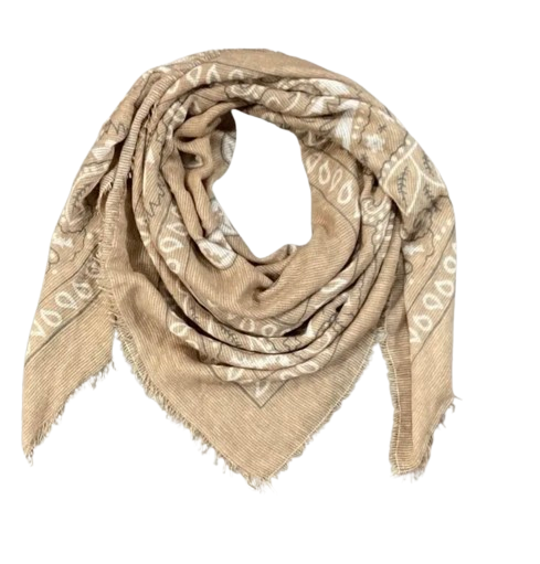 Echarpe bandana 90x90 cm laine modal alpaga - mode femme Kefi Concept Store
