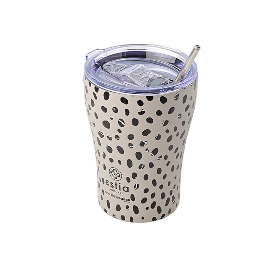 INSULATED COFFEE MUG SAVE THE AEGEAN 350ml LEOPARD TAUPE SKU: 01-16852