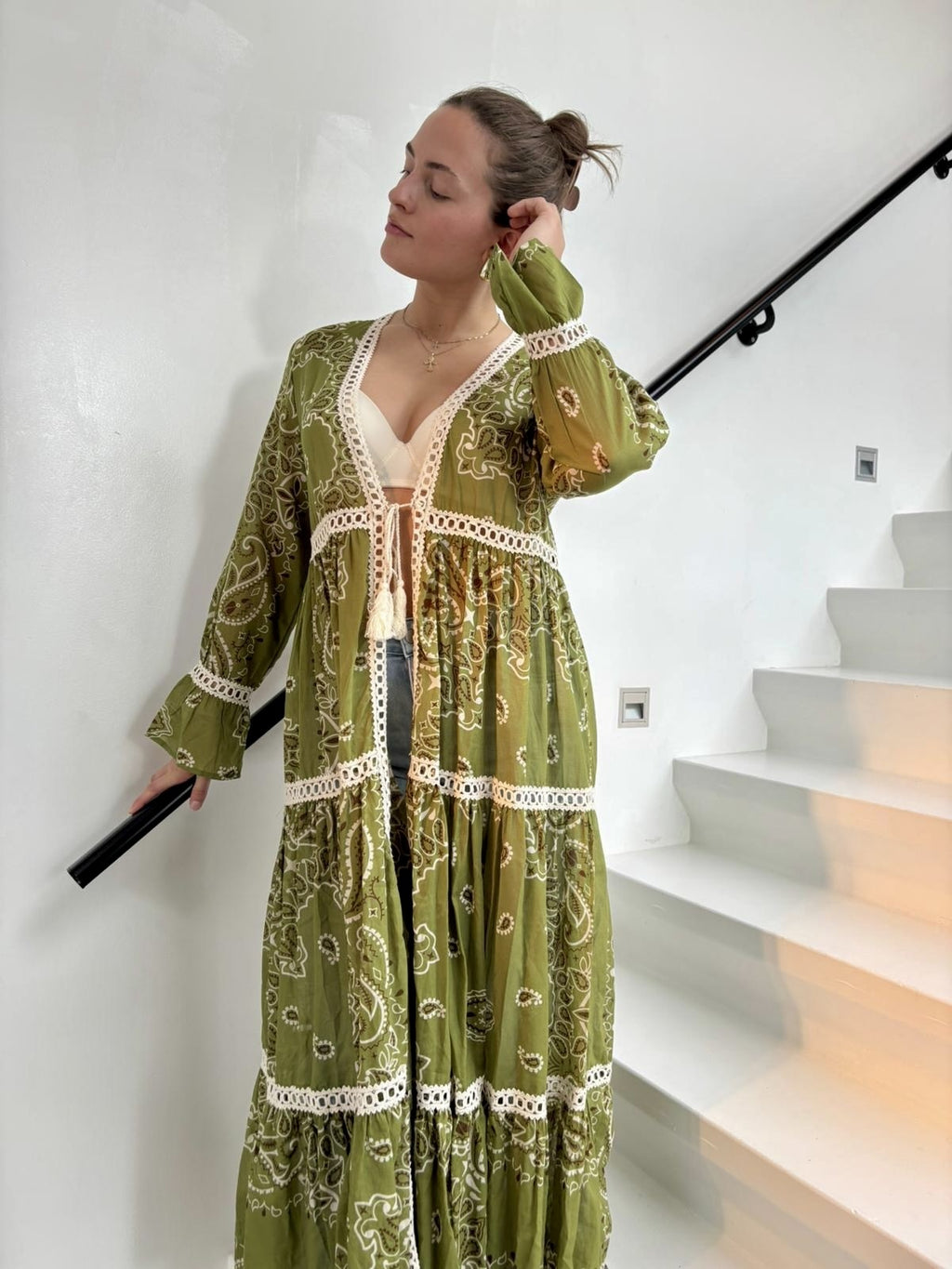 Kimono Kélya motifs bandana - mode femme Kefi Concept Store