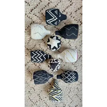 Paniers Berbères noirs et blancs - déco maison Kefi Concept Store