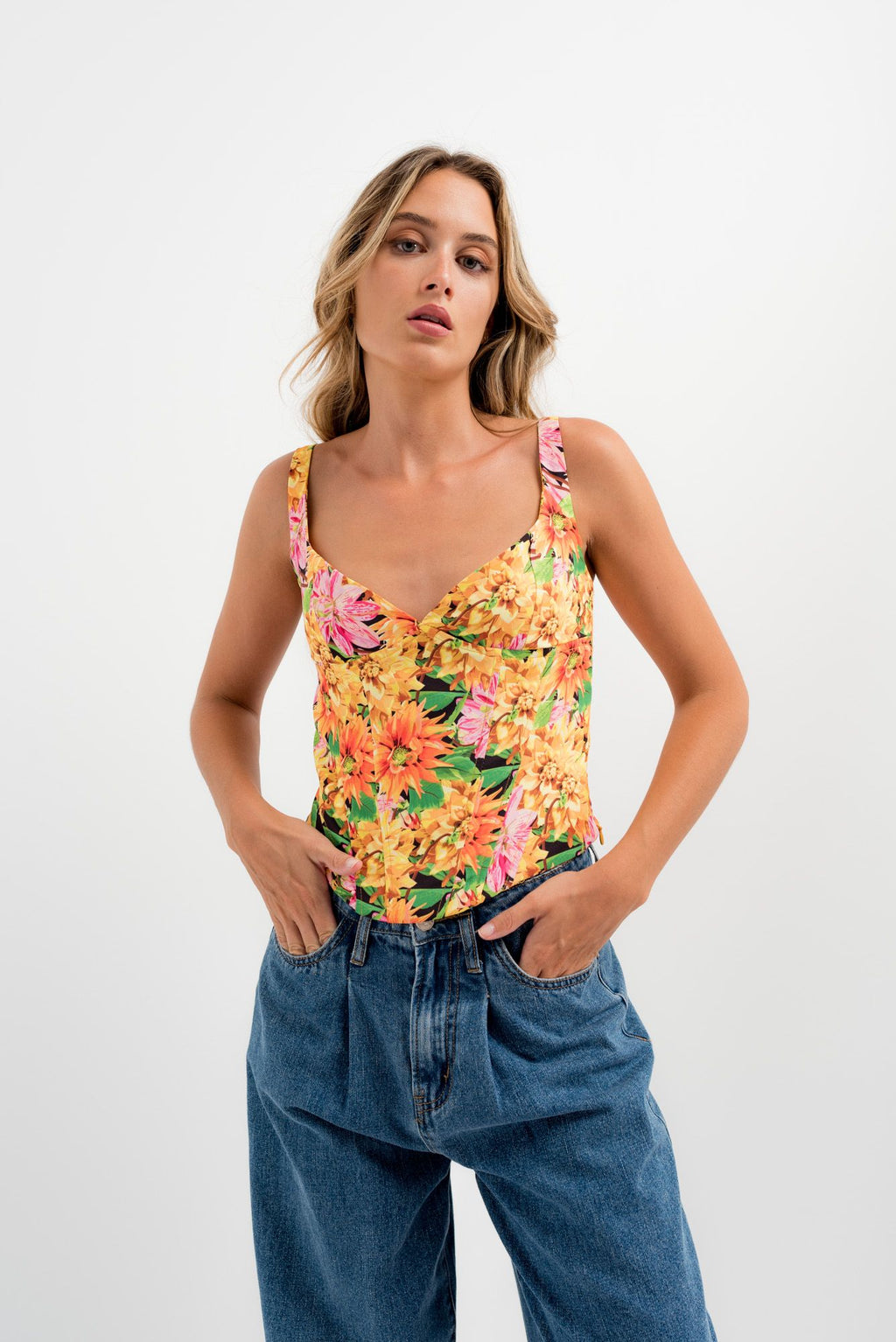 Top corset estampado