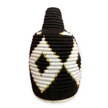 Paniers Berbères noirs et blancs - déco maison Kefi Concept Store