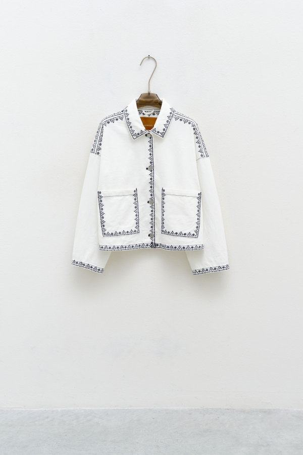 Veste Oedipe jean blanc