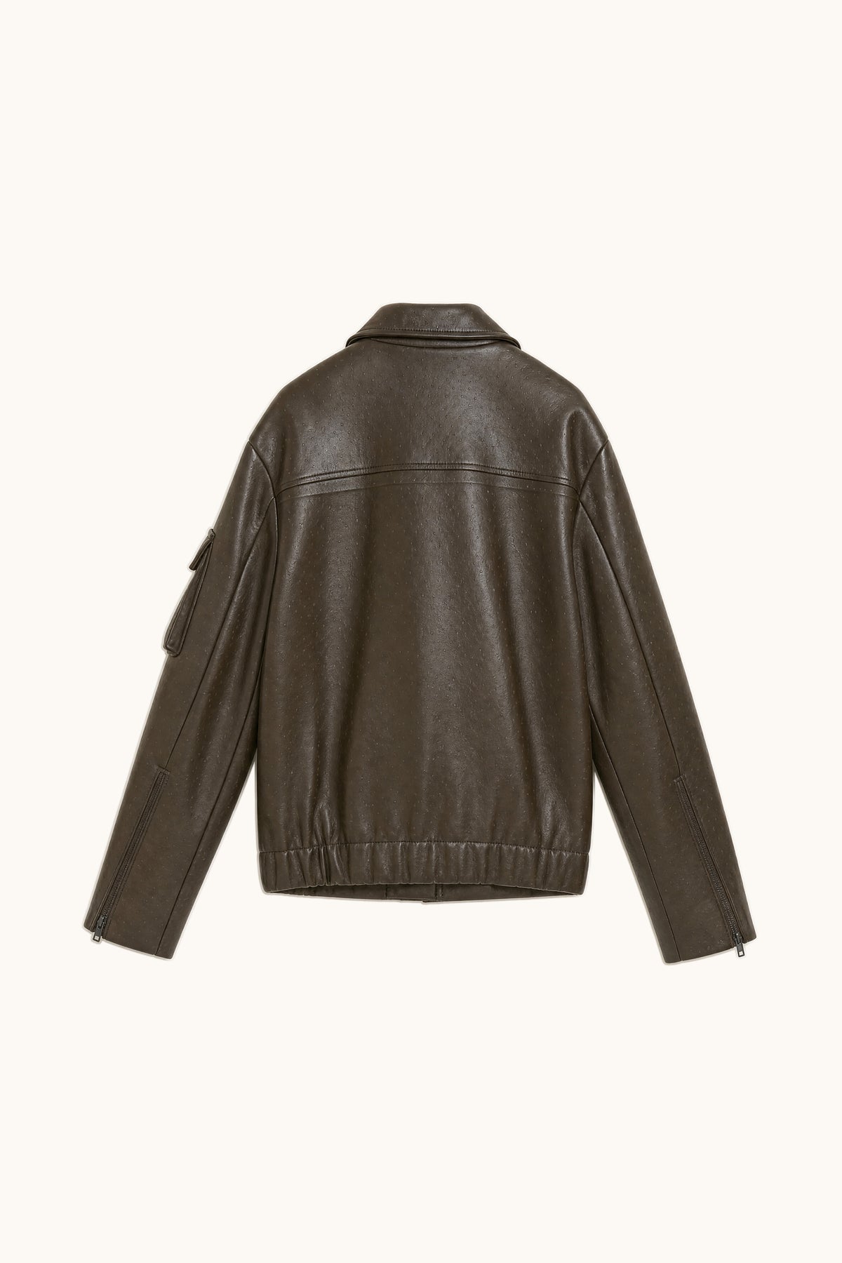 Veste cargo oversize effet cuir – Kaki