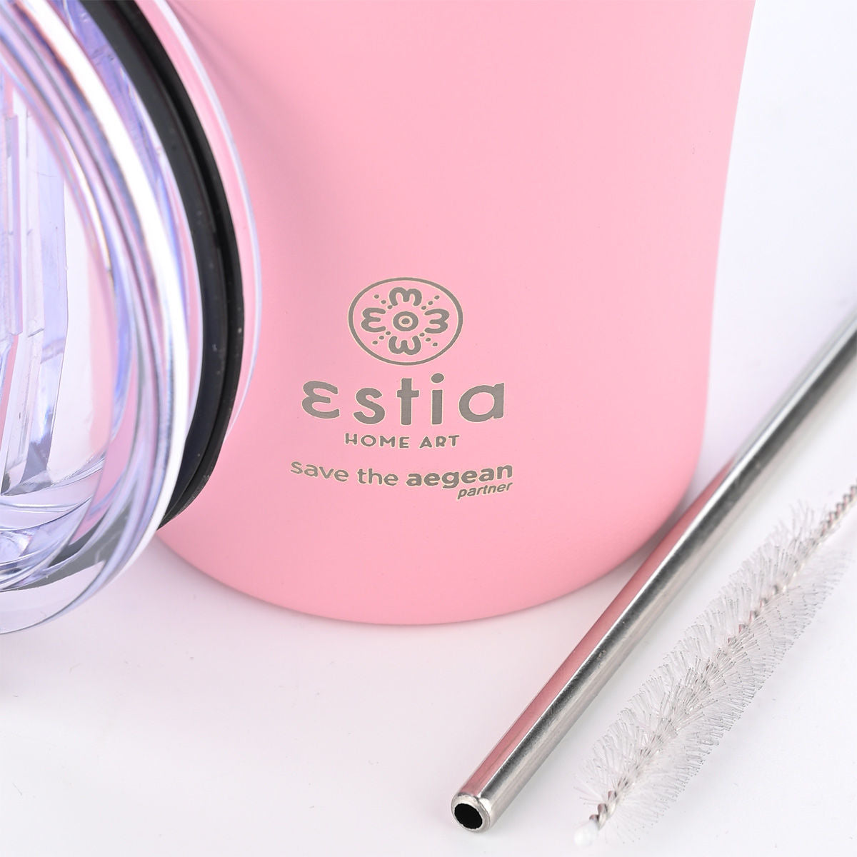 INSULATED COFFEE MUG SAVE THE AEGEAN 500ml BLOSSOM ROSE SKU: 01-23157