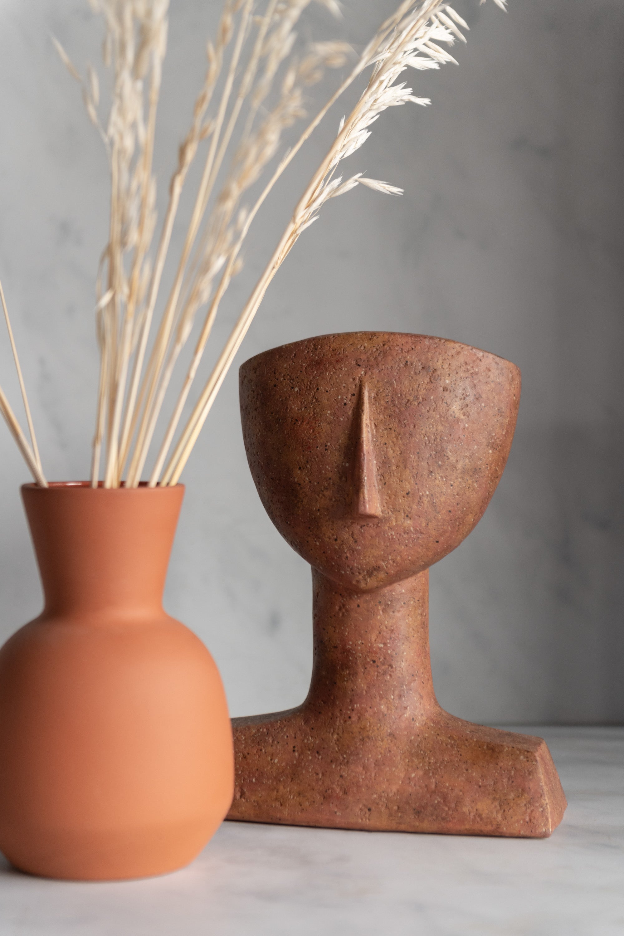 VASE DESIGN HAUT TERRACOTA