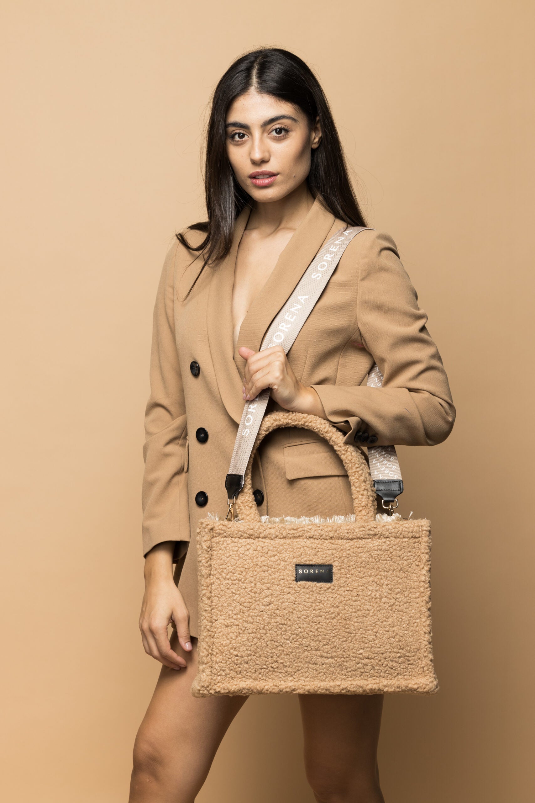 Teddy honey medium tote bag - accessoire tendance Kefi Concept Store