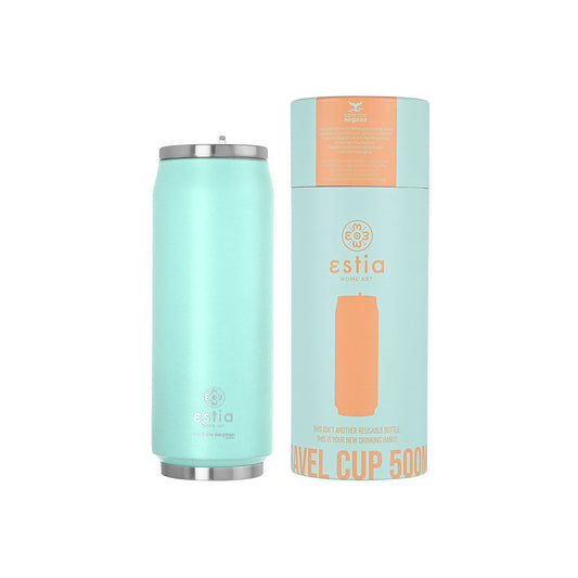 INSULATED TRAVEL CUP SAVE THE AEGEAN 500ml BERMUDA GREEN 9786