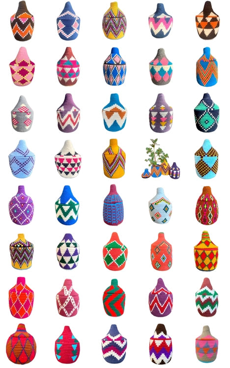 Paniers berbères multicolores - déco maison Kefi Concept Store