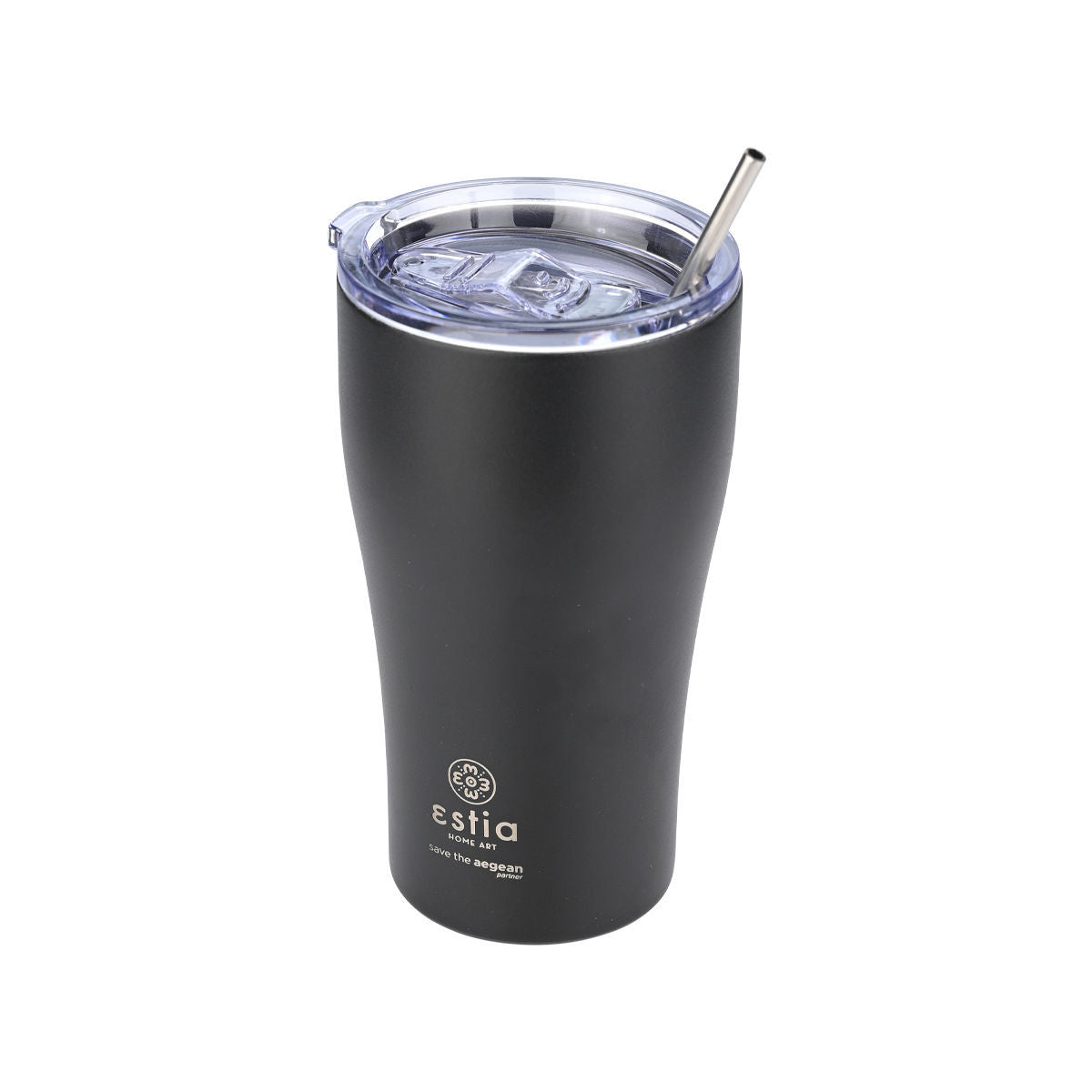 INSULATED COFFEE MUG SAVE THE AEGEAN 500ml MIDNIGHT BLACK SKU: 01-23122