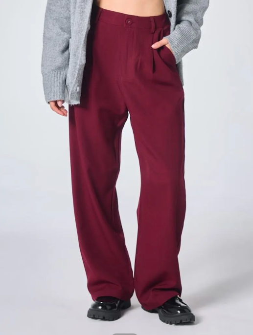 Pantalon Zahia burgundy - mode femme Kefi Concept Store