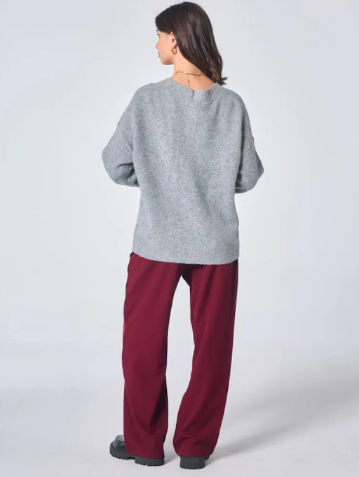 Pantalon Zahia burgundy - mode femme Kefi Concept Store