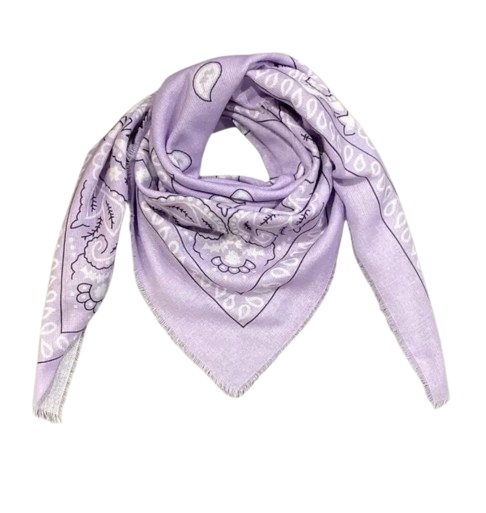 Echarpe bandana 90x90 cm laine modal alpaga - mode femme Kefi Concept Store