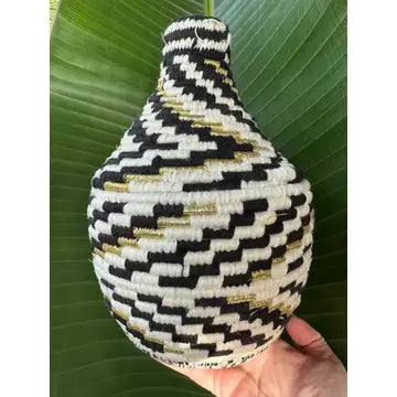 Paniers Berbères noirs et blancs - déco maison Kefi Concept Store