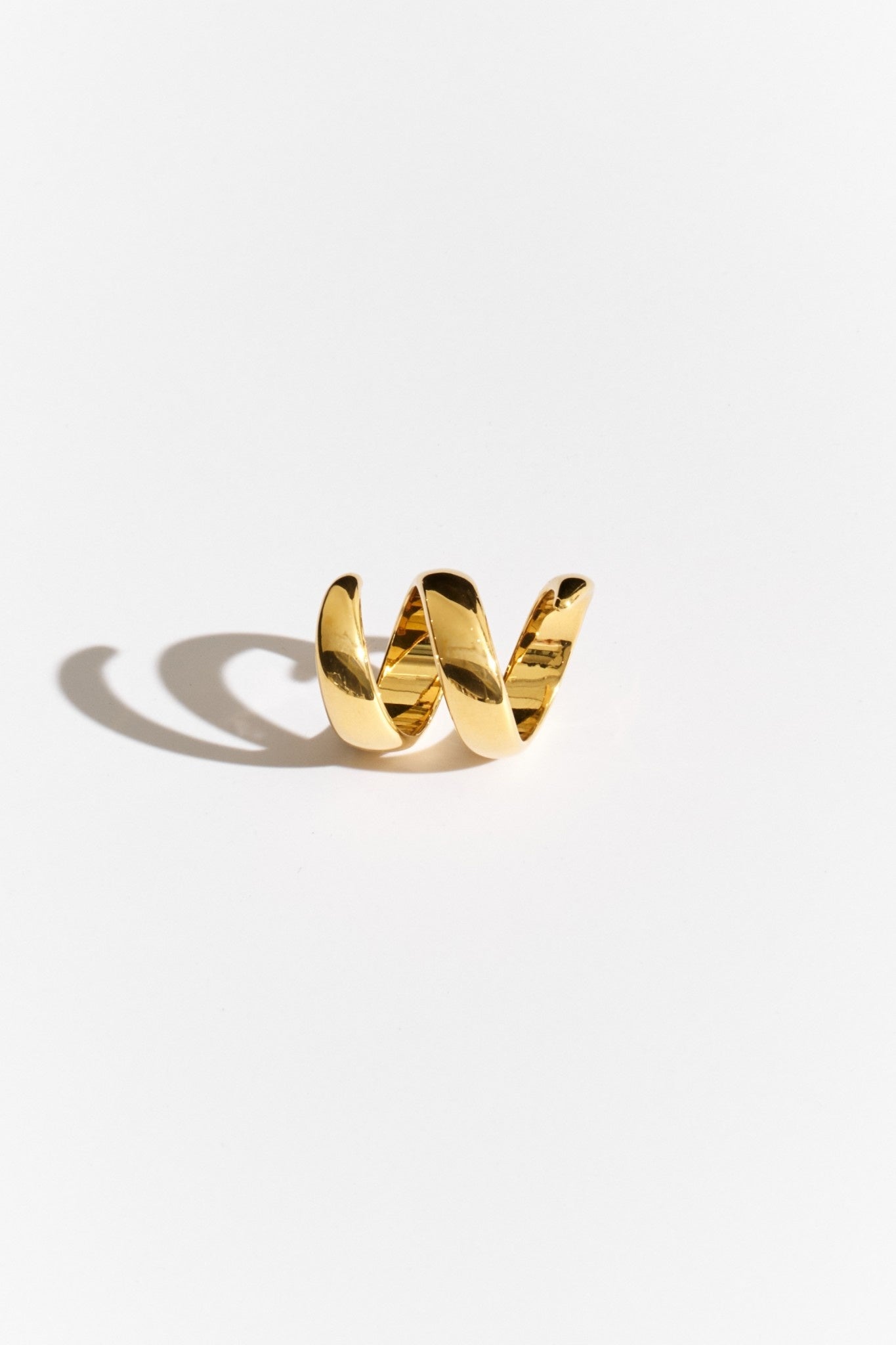 Bague Large spirale dorée - bijou femme Kefi Concept Store