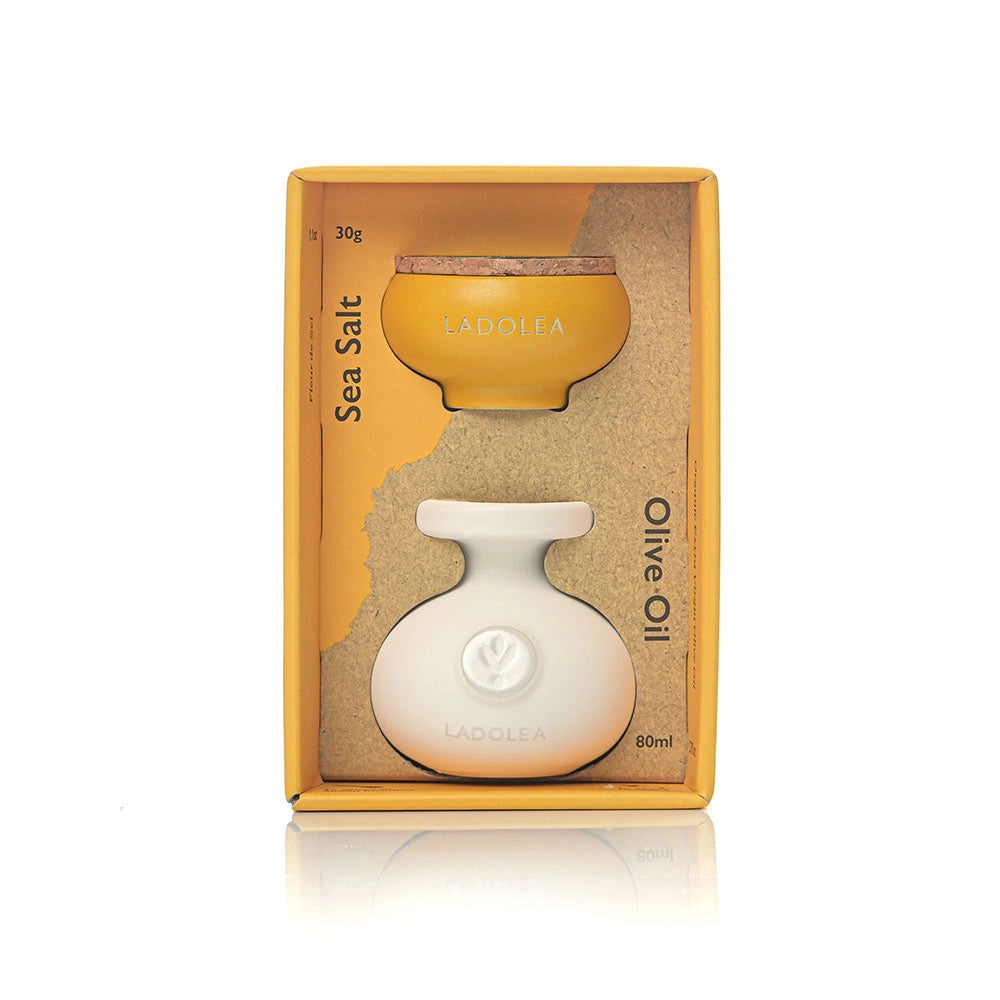 Duo - Fleur de sel (30g) & Huile d'olive vierge extra bio (80ml)