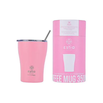 INSULATED COFFEE MUG SAVE THE AEGEAN 350ml BLOSSOM ROSE SKU: 01-12472