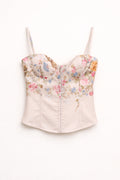 🌺 TOP CORSET FLEURI