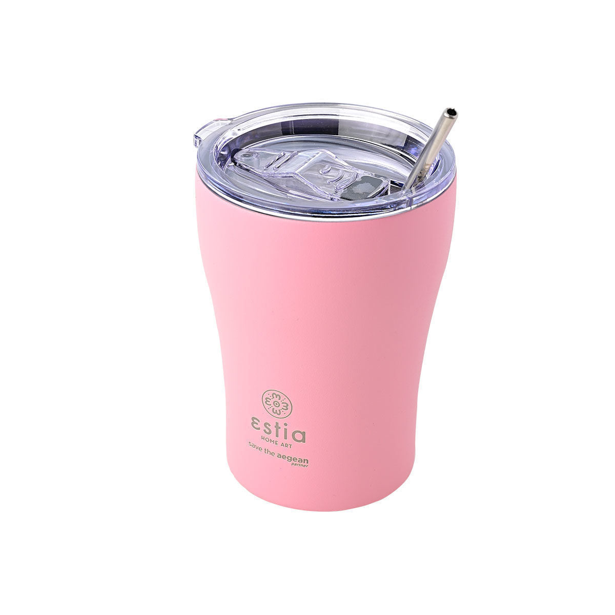 INSULATED COFFEE MUG SAVE THE AEGEAN 350ml BLOSSOM ROSE SKU: 01-12472
