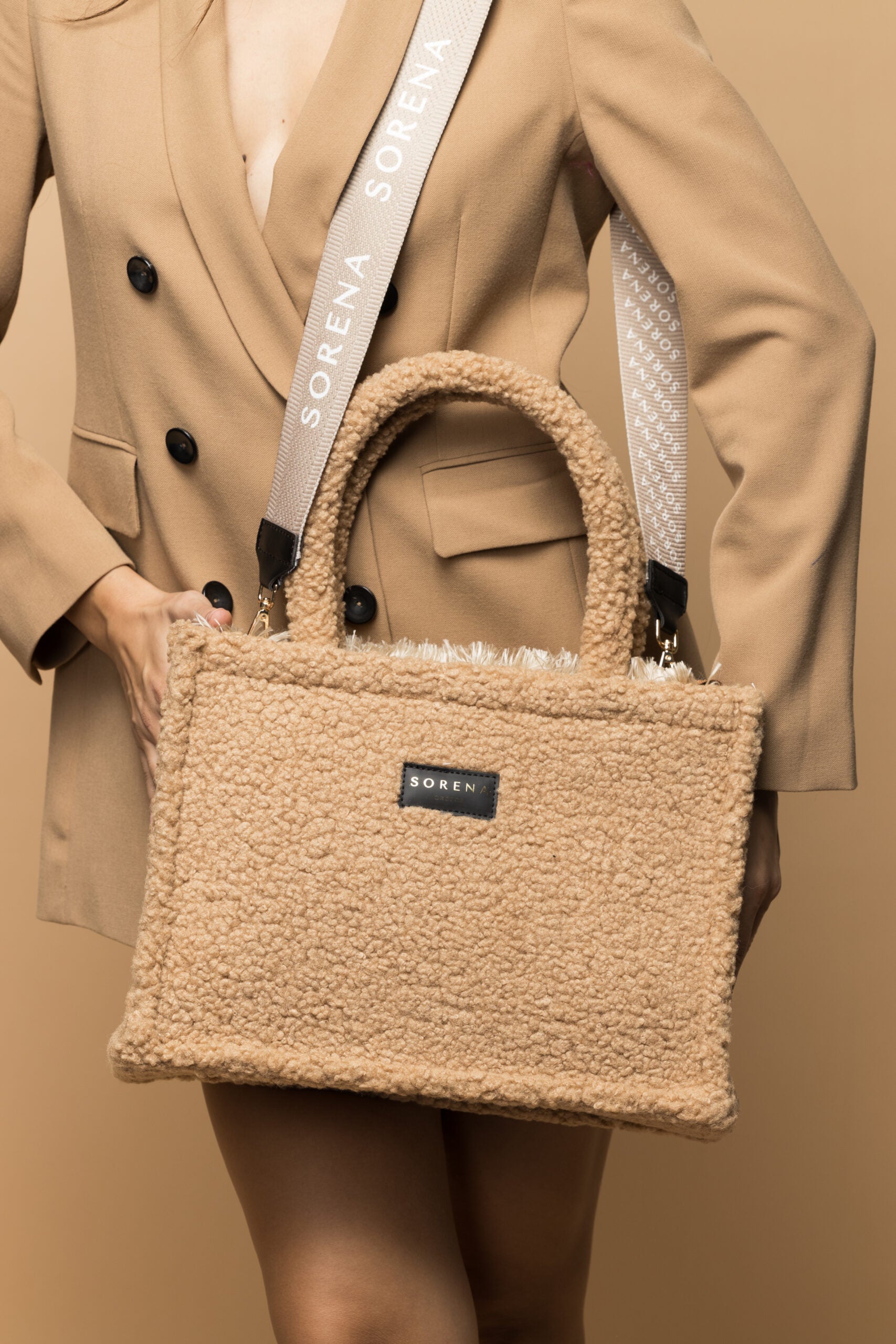 Teddy honey medium tote bag - accessoire tendance Kefi Concept Store