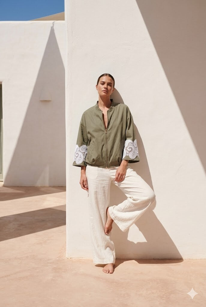 GIULIA - Bomber bohème en coton - mode femme Kefi Concept Store