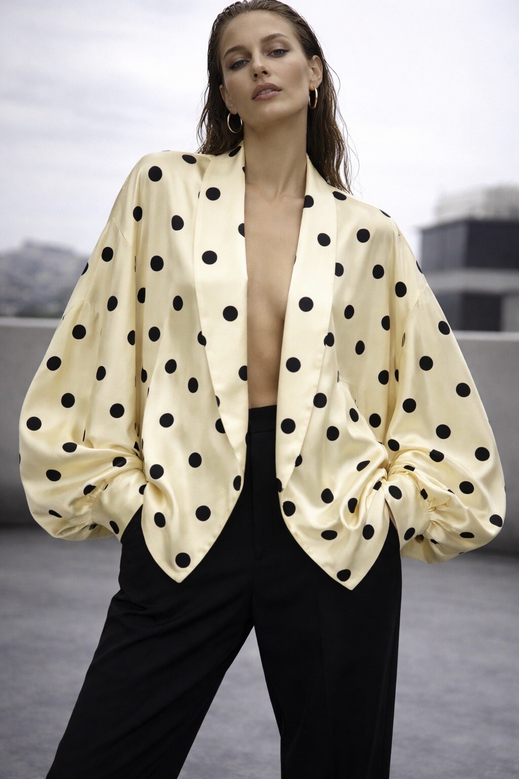 Alma Veste fluide à pois - mode femme Kefi Concept Store