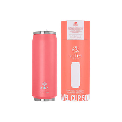 INSULATED TRAVEL CUP SAVE THE AEGEAN 500ml FUSION CORAL 9878