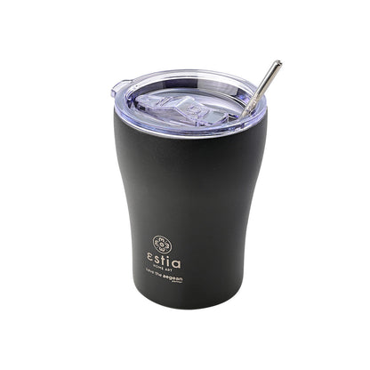INSULATED COFFEE MUG SAVE THE AEGEAN 350ml MIDNIGHT BLACK SKU: 01-12083