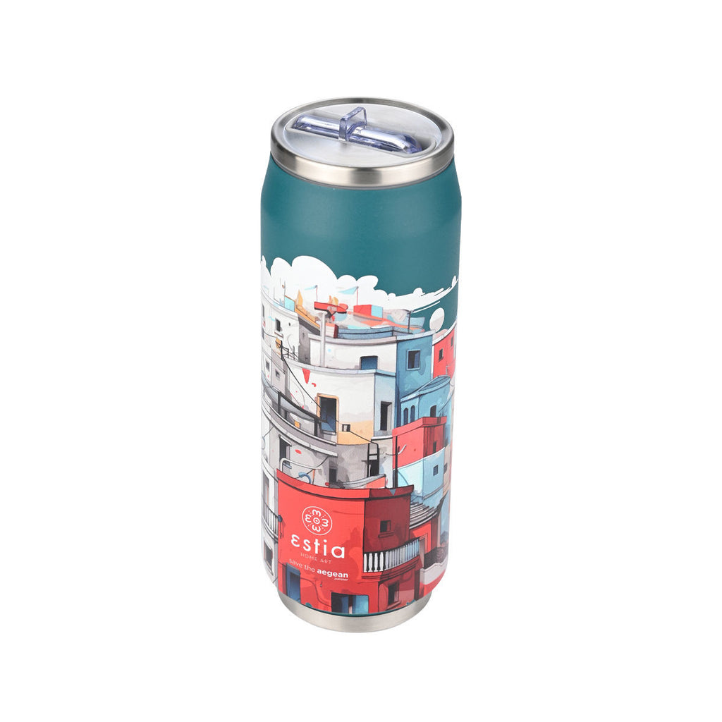 INSULATED BOTTLE TRAVEL CUP SAVE THE AEGEAN 500ml URBAN MYTHOS 22839 - art de la table Kefi Concept Store