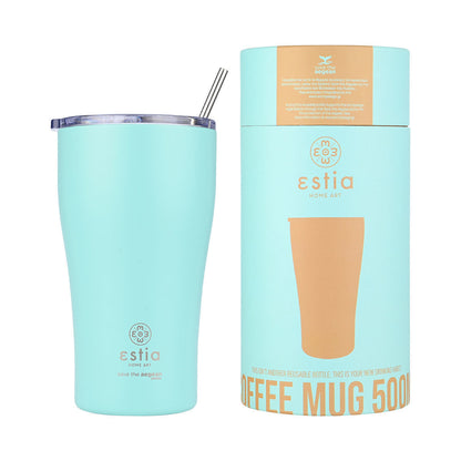 INSULATED COFFEE MUG SAVE THE AEGEAN 500ml BERMUDA GREEN SKU: 01-23171